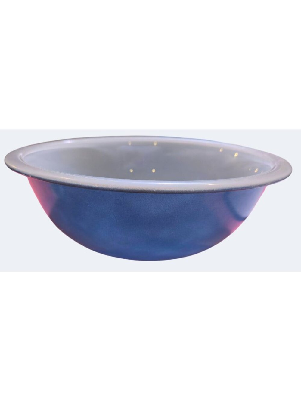 Vintage Pyrex USA Mixing Bowl 403 Blue 2.5 Qt Enamel Interior